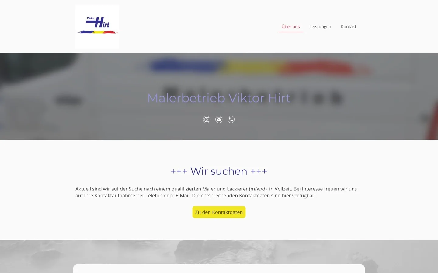 The old website of the business
